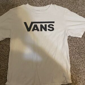 Vans White and Black Short Sleeve Tee